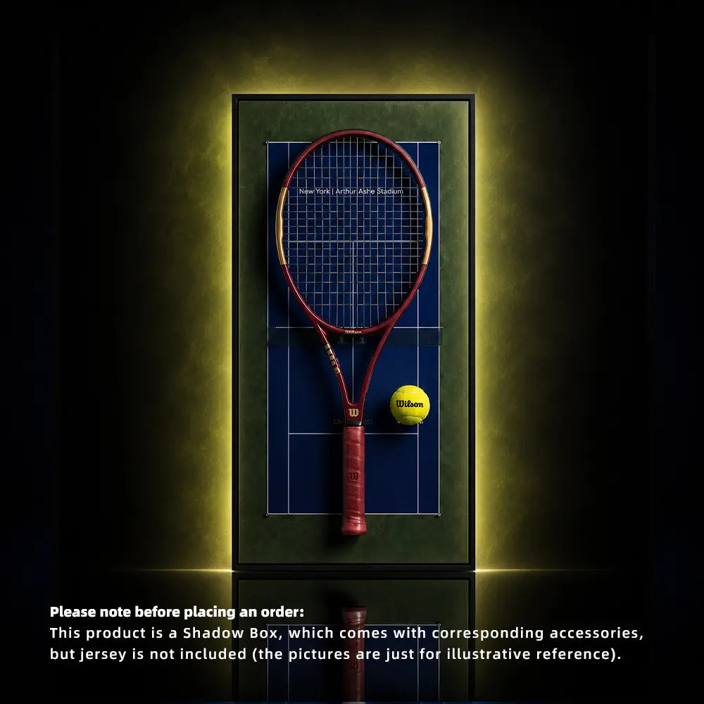 Empire Hardcourt New York Tennis Racket Lighting Display Frame