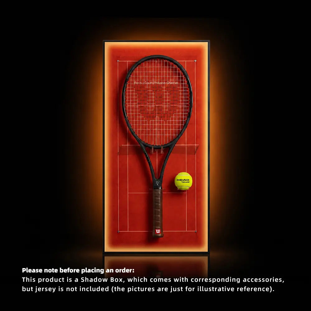 Classic Clay Paris Tennis Racket Lighting Display Frame